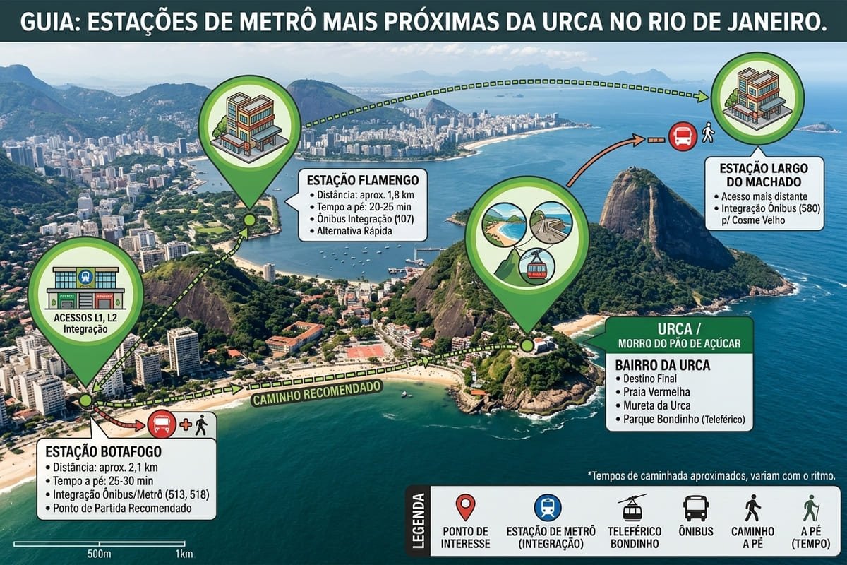 Estações de Metrô Mais Próximas da Urca no RJ