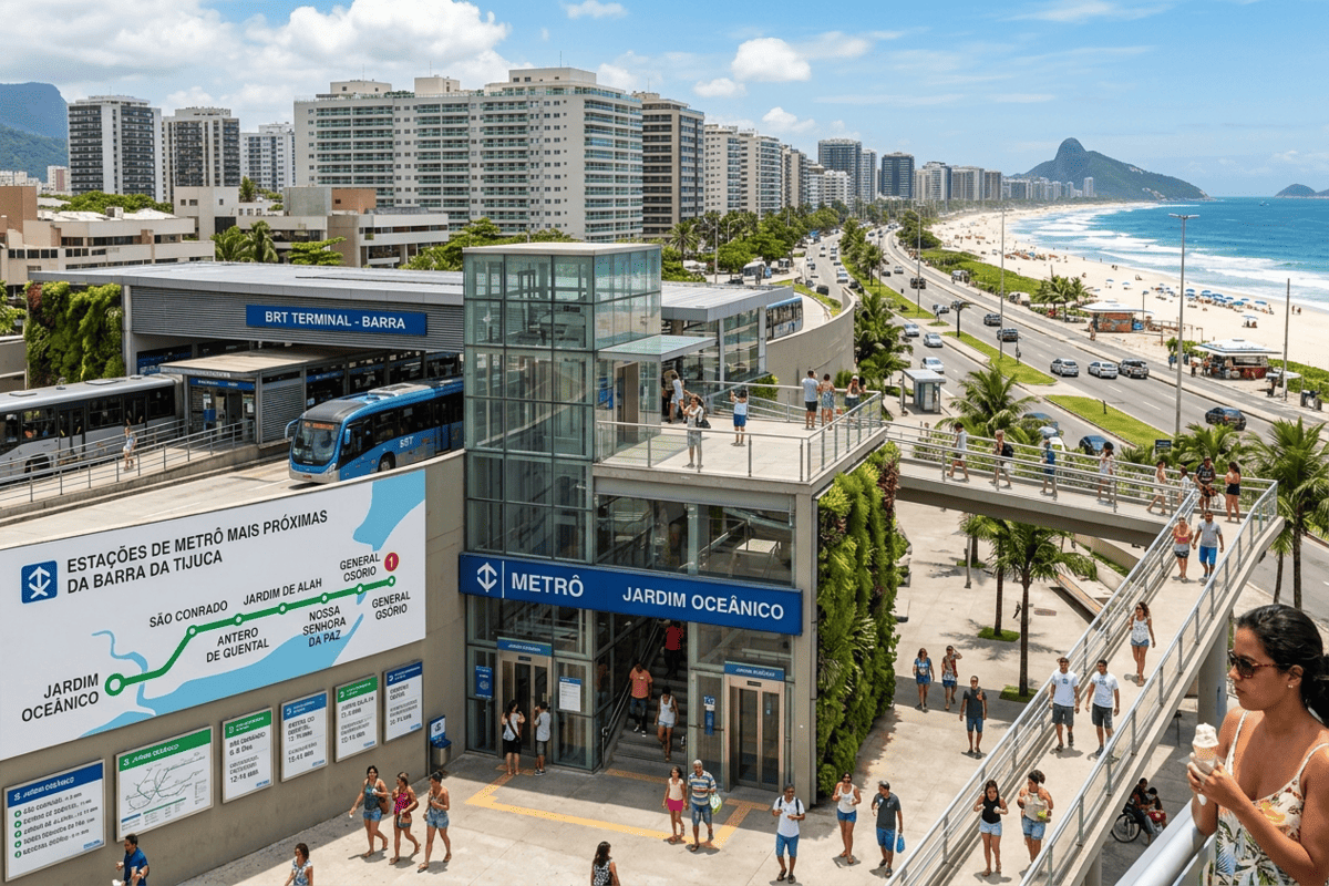 Estações de Metrô Mais Próximas da Barra da Tijuca no RJ
