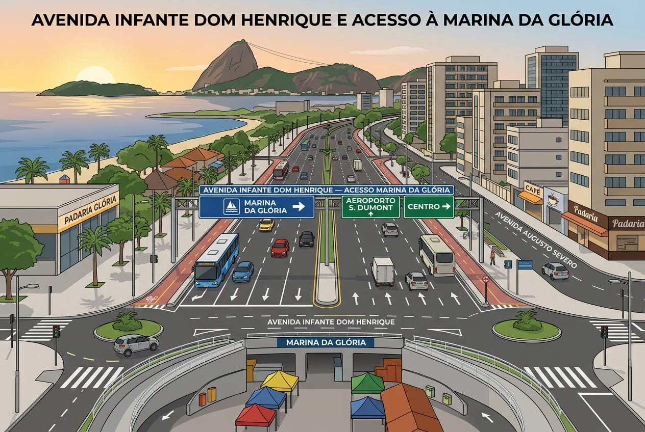 Avenida Infante Dom Henrique — o acesso à Marina da Glória
