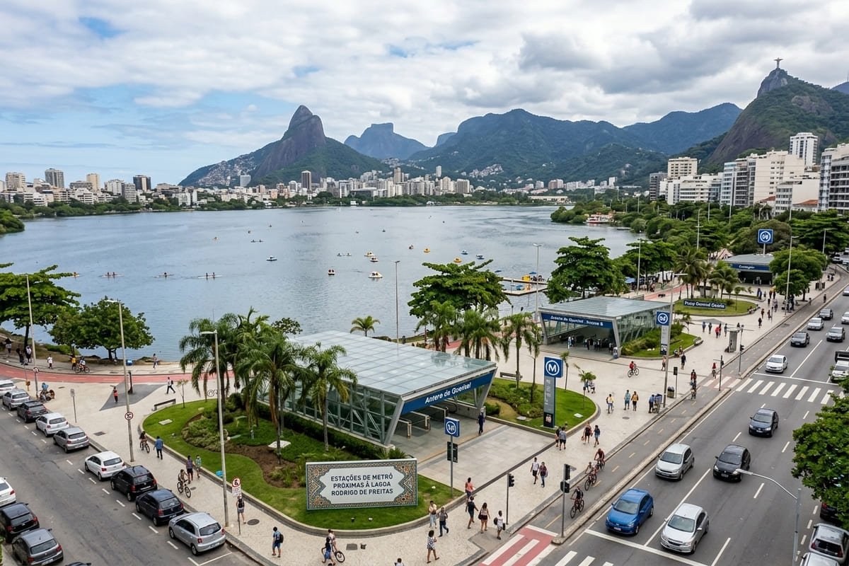 Estações de metrô mais próximas do bairro da Lagoa no RJ